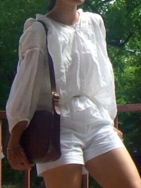 NEW Beyond Vintage S Embroidered Lace Cream Off-White Sezane Honorina Blouse Top